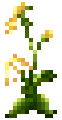 Fleur jaune en pixel art